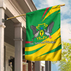 Sao Tome and Principe National Emblem Garden Flag Green Yellow Flag Pattern - African Pride