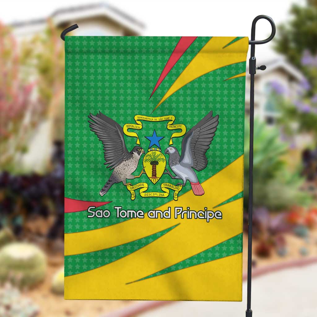 Sao Tome and Principe National Emblem Garden Flag Green Yellow Flag Pattern - African Pride