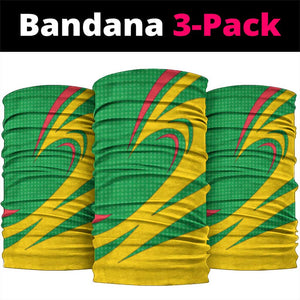 Sao Tome and Principe National Emblem Neck Gaiter Green Yellow Flag Pattern - African Pride