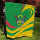 Sao Tome and Principe National Emblem Quilt Green Yellow Flag Pattern - African Pride