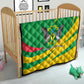 Sao Tome and Principe National Emblem Quilt Green Yellow Flag Pattern - African Pride