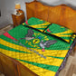 Sao Tome and Principe National Emblem Quilt Bed Set Green Yellow Flag Pattern - African Pride