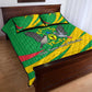 Sao Tome and Principe National Emblem Quilt Bed Set Green Yellow Flag Pattern - African Pride