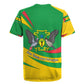 Sao Tome and Principe National Emblem Rugby Jersey Green Yellow Flag Pattern - African Pride