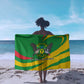 Sao Tome and Principe National Emblem Sarong Green Yellow Flag Pattern - African Pride