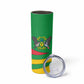 Sao Tome and Principe National Emblem Skinny Tumbler Green Yellow Flag Pattern - African Pride