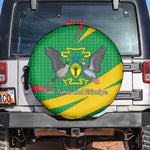 Sao Tome and Principe National Emblem Spare Tire Cover Green Yellow Flag Pattern - African Pride