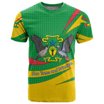 Sao Tome and Principe National Emblem T shirt Green Yellow Flag Pattern - African Pride