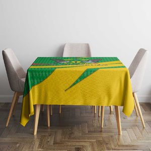 Sao Tome and Principe National Emblem Tablecloth Green Yellow Flag Pattern - African Pride
