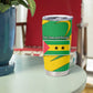 Sao Tome and Principe National Emblem Tumbler Cup Green Yellow Flag Pattern - African Pride