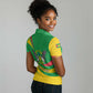 Sao Tome and Principe National Emblem Women Polo Shirt Green Yellow Flag Pattern - African Pride