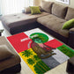 Jungle Spirit Monkey Area Rug Sao Tome and Principe Tropical Flag Color - African Pride