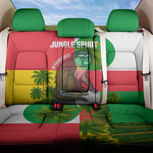Jungle Spirit Monkey Back Car Seat Cover Sao Tome and Principe Tropical Flag Color - African Pride