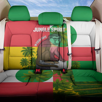 Jungle Spirit Monkey Back Car Seat Cover Sao Tome and Principe Tropical Flag Color - African Pride