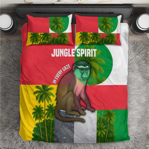 Jungle Spirit Monkey Bedding Set Sao Tome and Principe Tropical Flag Color - African Pride