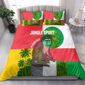 Jungle Spirit Monkey Bedding Set Sao Tome and Principe Tropical Flag Color - African Pride
