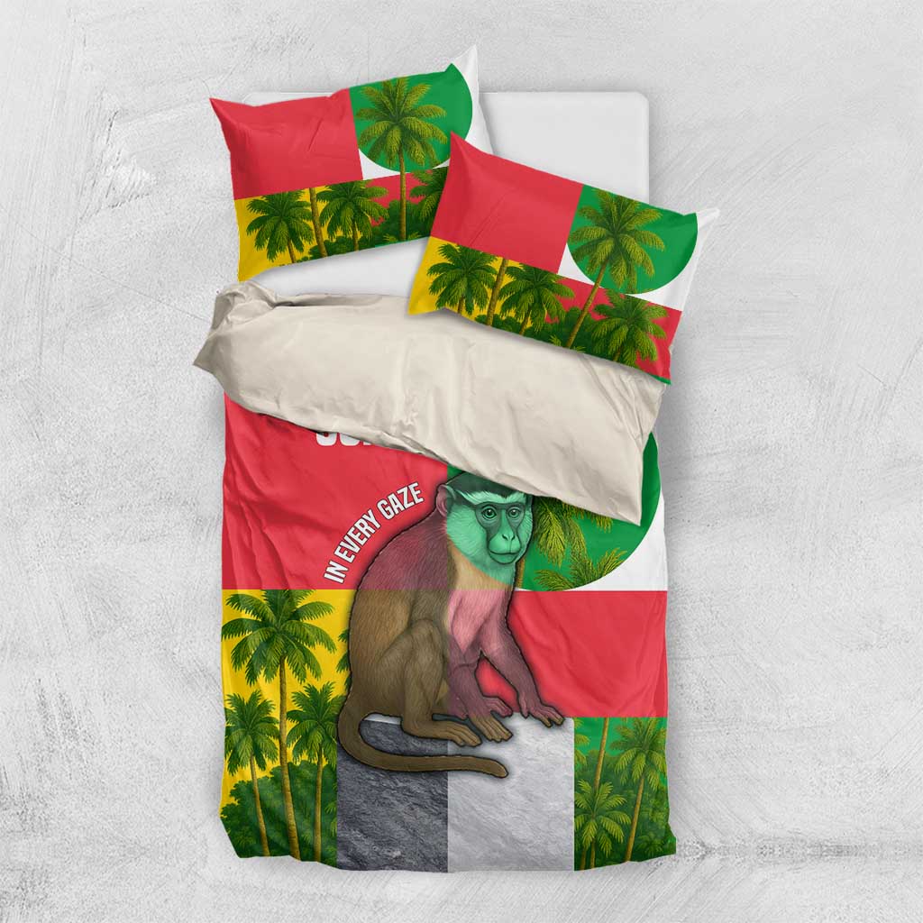 Jungle Spirit Monkey Bedding Set Sao Tome and Principe Tropical Flag Color - African Pride