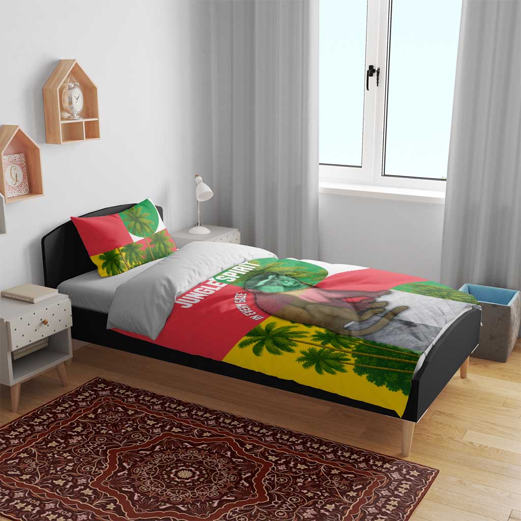 Jungle Spirit Monkey Bedding Set Sao Tome and Principe Tropical Flag Color - African Pride