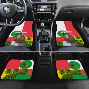 Jungle Spirit Monkey Car Mats Sao Tome and Principe Tropical Flag Color - African Pride