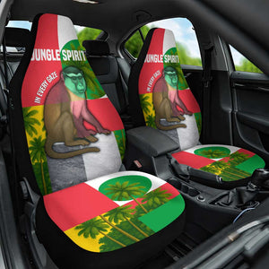 Jungle Spirit Monkey Car Seat Cover Sao Tome and Principe Tropical Flag Color - African Pride