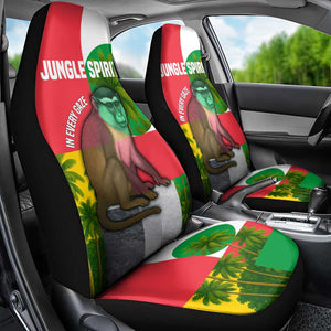 Jungle Spirit Monkey Car Seat Cover Sao Tome and Principe Tropical Flag Color - African Pride