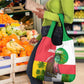 Jungle Spirit Monkey Grocery Bag Sao Tome and Principe Tropical Flag Color - African Pride
