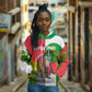 Jungle Spirit Monkey Hoodie Sao Tome and Principe Tropical Flag Color - African Pride