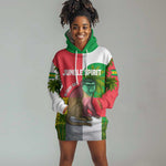 Jungle Spirit Monkey Hoodie Dress Sao Tome and Principe Tropical Flag Color - African Pride