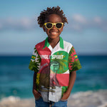 Jungle Spirit Monkey Kid Hawaiian Shirt Sao Tome and Principe Tropical Flag Color - African Pride