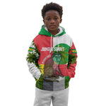 Jungle Spirit Monkey Kid Hoodie Sao Tome and Principe Tropical Flag Color - African Pride