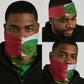 Jungle Spirit Monkey Neck Gaiter Sao Tome and Principe Tropical Flag Color - African Pride