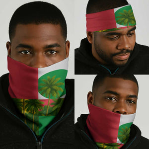 Jungle Spirit Monkey Neck Gaiter Sao Tome and Principe Tropical Flag Color - African Pride