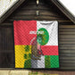 Jungle Spirit Monkey Quilt Sao Tome and Principe Tropical Flag Color - African Pride