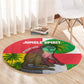 Jungle Spirit Monkey Round Carpet Sao Tome and Principe Tropical Flag Color - African Pride