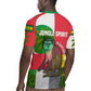 Jungle Spirit Monkey Rugby Jersey Sao Tome and Principe Tropical Flag Color - African Pride