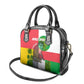 Jungle Spirit Monkey Shoulder Handbag Sao Tome and Principe Tropical Flag Color - African Pride