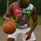 Jungle Spirit Monkey Sleeveless Hoodie Sao Tome and Principe Tropical Flag Color - African Pride