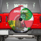 Jungle Spirit Monkey Spare Tire Cover Sao Tome and Principe Tropical Flag Color - African Pride