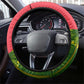 Jungle Spirit Monkey Steering Wheel Cover Sao Tome and Principe Tropical Flag Color - African Pride