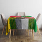 Jungle Spirit Monkey Tablecloth Sao Tome and Principe Tropical Flag Color - African Pride