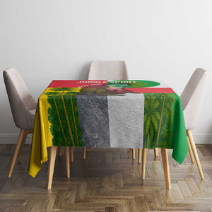 Jungle Spirit Monkey Tablecloth Sao Tome and Principe Tropical Flag Color - African Pride