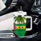 Jungle Spirit Monkey Tumbler With Handle Sao Tome and Principe Tropical Flag Color - African Pride