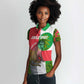 Jungle Spirit Monkey Women Polo Shirt Sao Tome and Principe Tropical Flag Color - African Pride