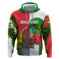 Jungle Spirit Monkey Zip Hoodie Sao Tome and Principe Tropical Flag Color - African Pride