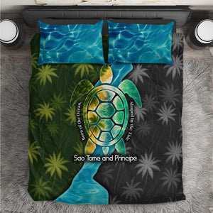 Sea Turtle Sao Tome and Principe Bedding Set Ocean Tide and Tropical Palm - African Pride