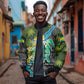Sea Turtle Sao Tome and Principe Bomber Jacket Ocean Tide and Tropical Palm - African Pride