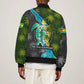 Sea Turtle Sao Tome and Principe Bomber Jacket Ocean Tide and Tropical Palm - African Pride
