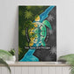 Sea Turtle Sao Tome and Principe Canvas Wall Art Ocean Tide and Tropical Palm - African Pride