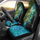 Sea Turtle Sao Tome and Principe Car Seat Cover Ocean Tide and Tropical Palm - African Pride