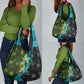 Sea Turtle Sao Tome and Principe Grocery Bag Ocean Tide and Tropical Palm - African Pride